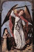 Master of the Saint Ursula Legend St Michael Fighting Demons oil painting